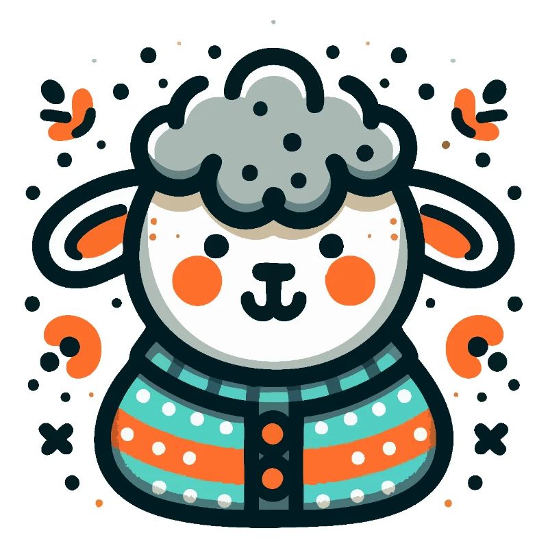 Mouton mignon dans un pull