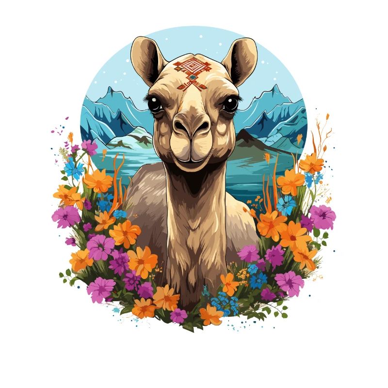 Kamel Kamelkopf Blumen