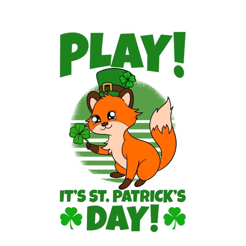 Mignon trèfle renard Saint-Patrick