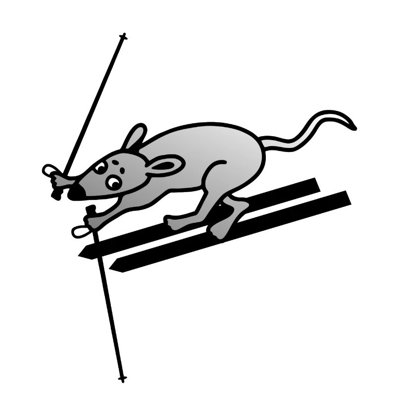Skiing Ski Mouse Mouse