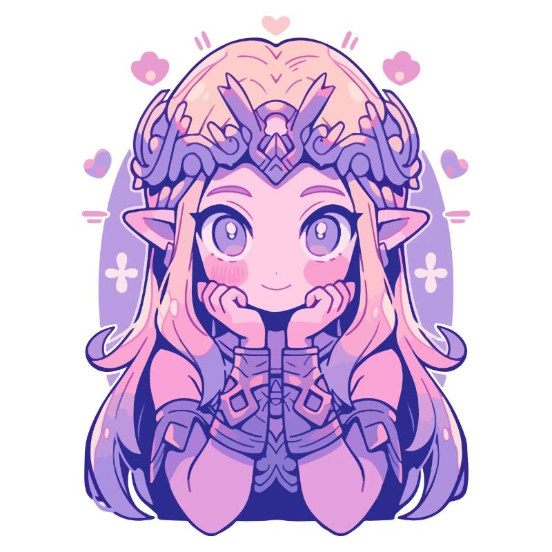 Princesse Chibi mignonne - Conception de conte de fées mignon