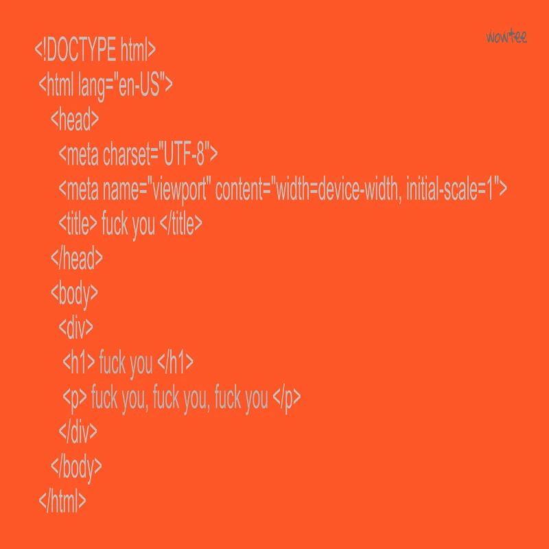 F*ck you - html code