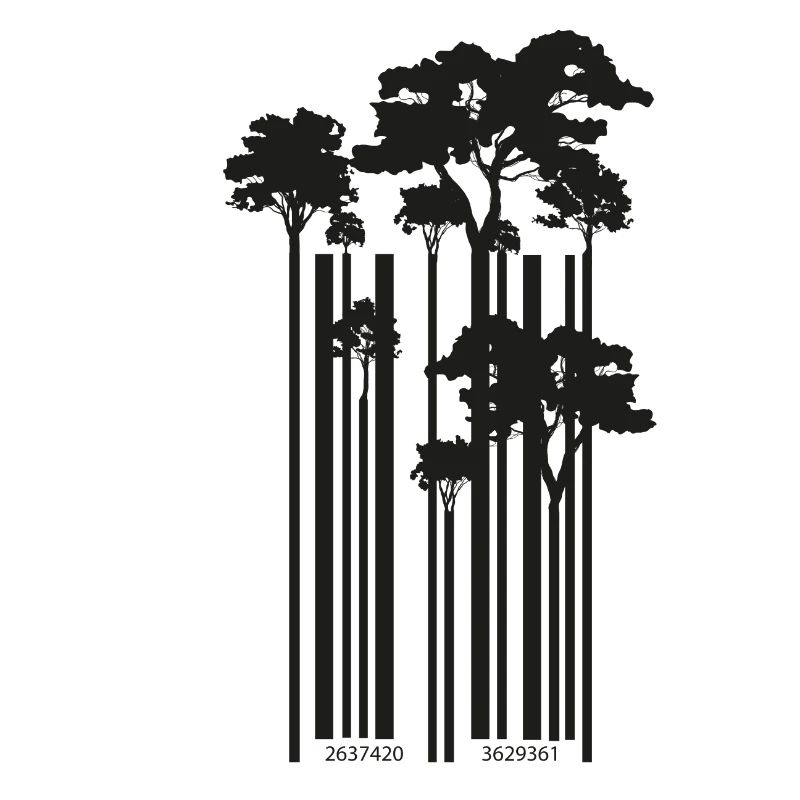 Coole Barcode Bäume Geschenk