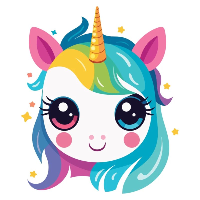 Ein Regenbogen-Einhorn