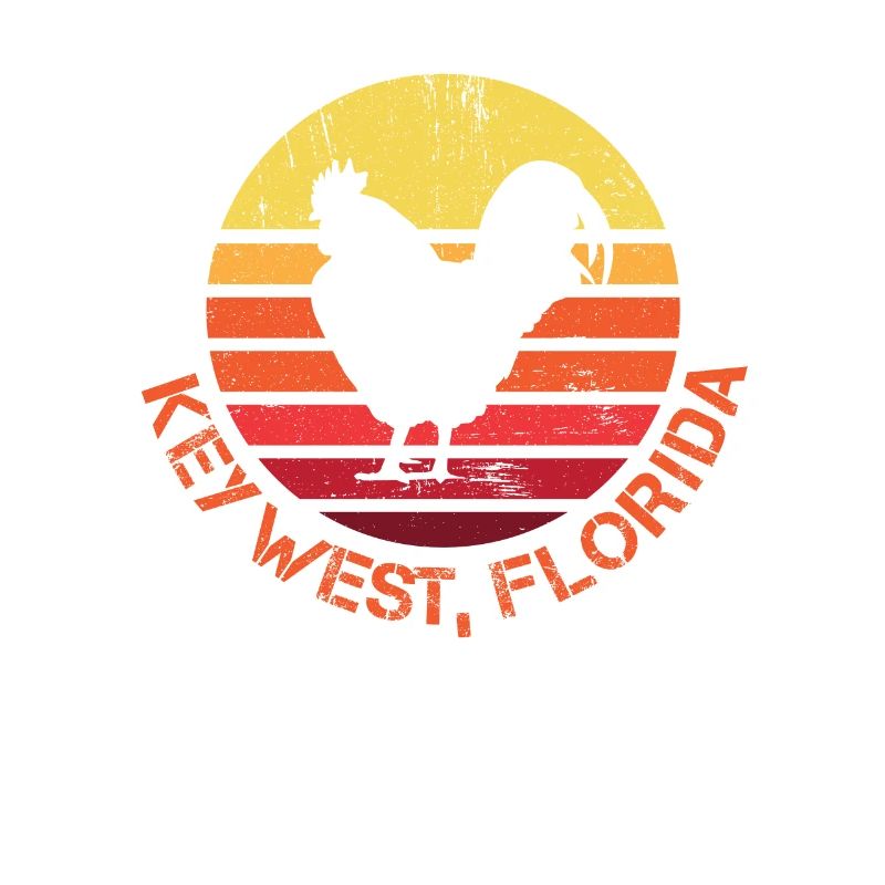 Retro beunruhigtes Key West Florida Chicken Gift oder