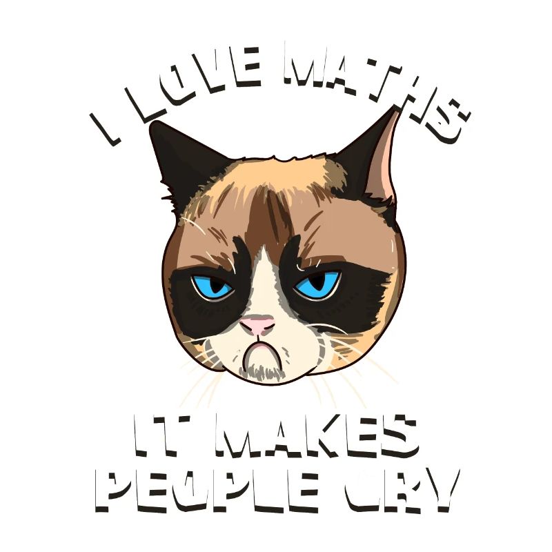 Chat Chat Prof de maths Chat Grumpy Mathe Gesche