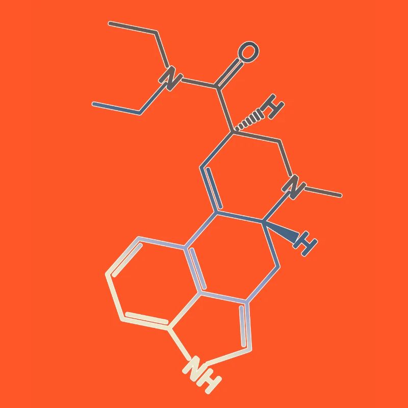 LSD Structural Formula Molecule A. Hofmann Bicycle Day