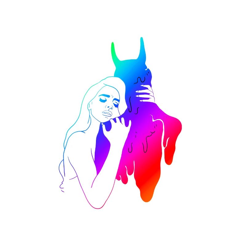 Hug devil hug Halloween gift Satan
