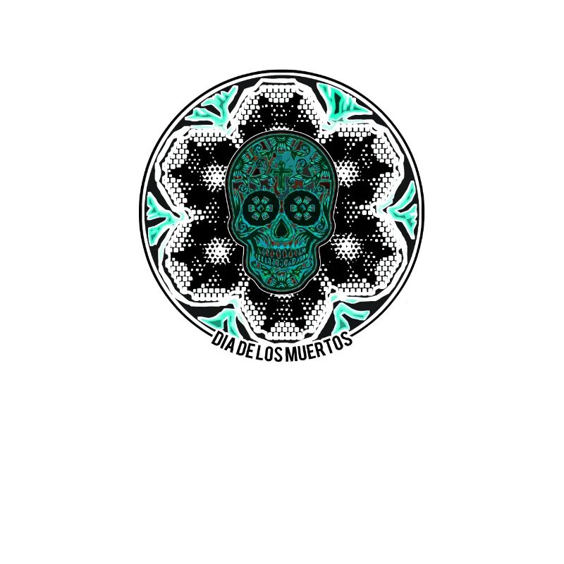Suger Skull Dia de Muertos Geometry Pattern LSD