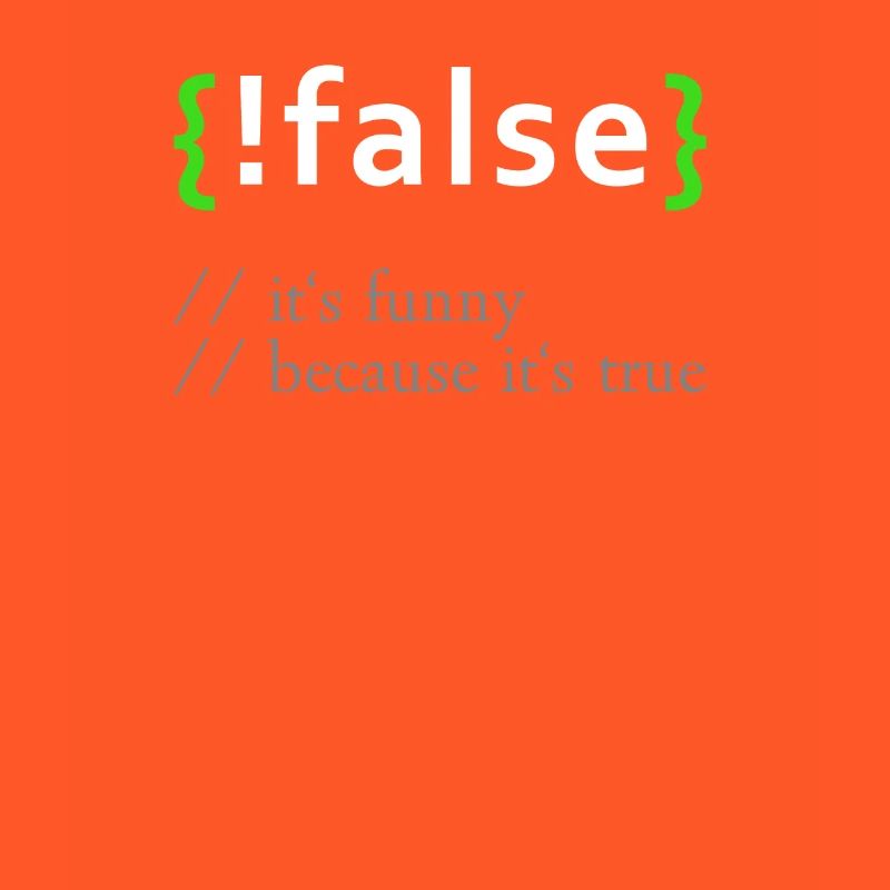 ! False - Programme informatique de programmeur de codage amusant