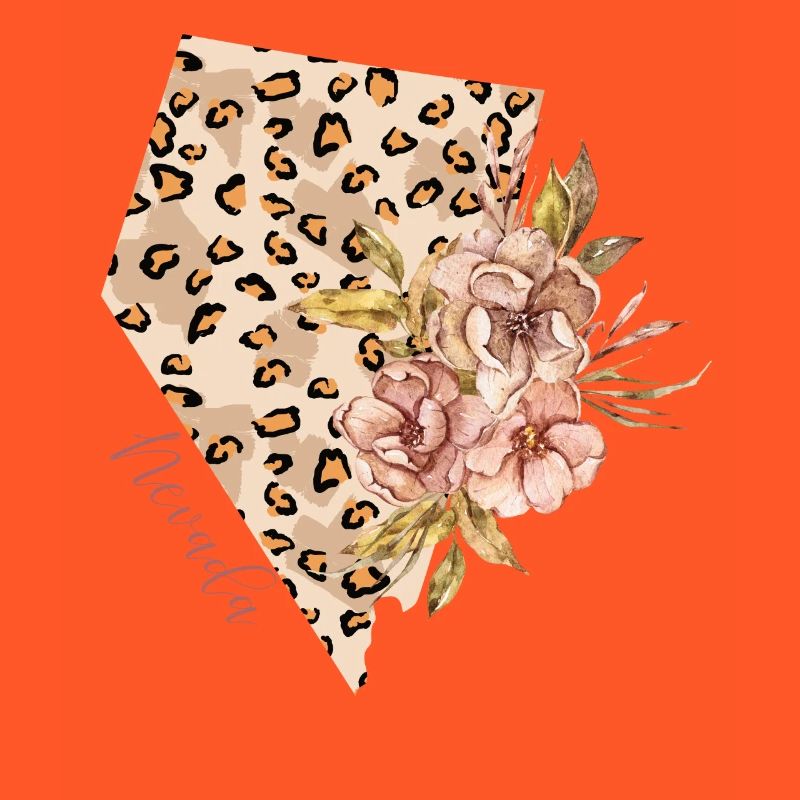 Nevada Leopard Pattern Map Leo