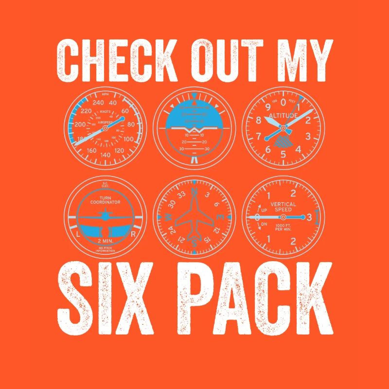 Funny Pilot Six Pack Aviation Flight Simulation