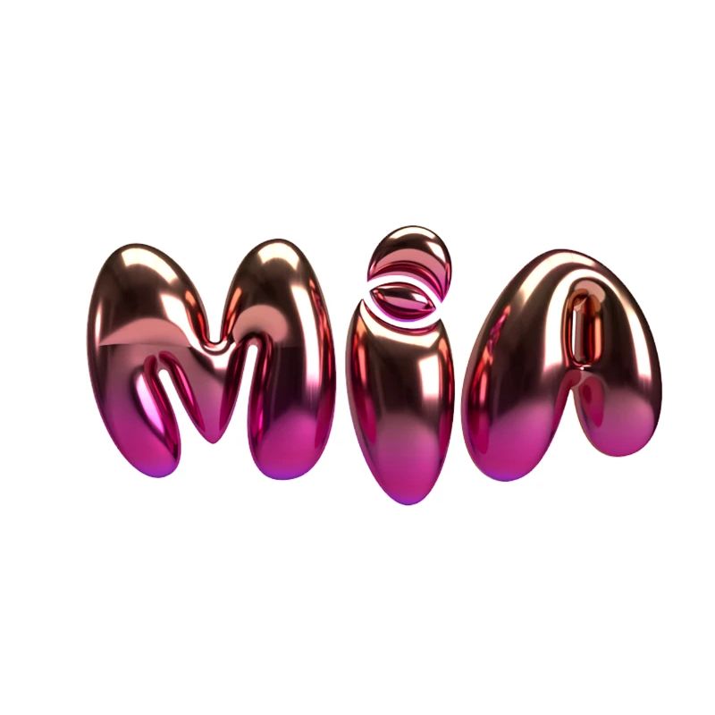 MIA,Balloon,Metallic,3D,Balloon,3D Lettering,Metallic