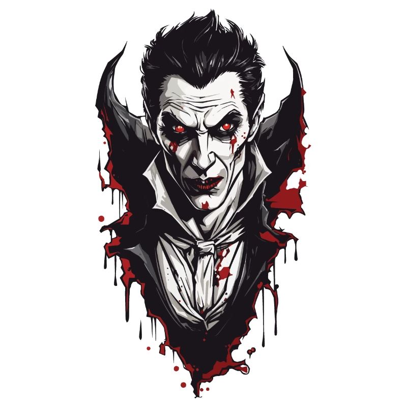 Nostalgic Vampire Retro Horror Aesthetic Design
