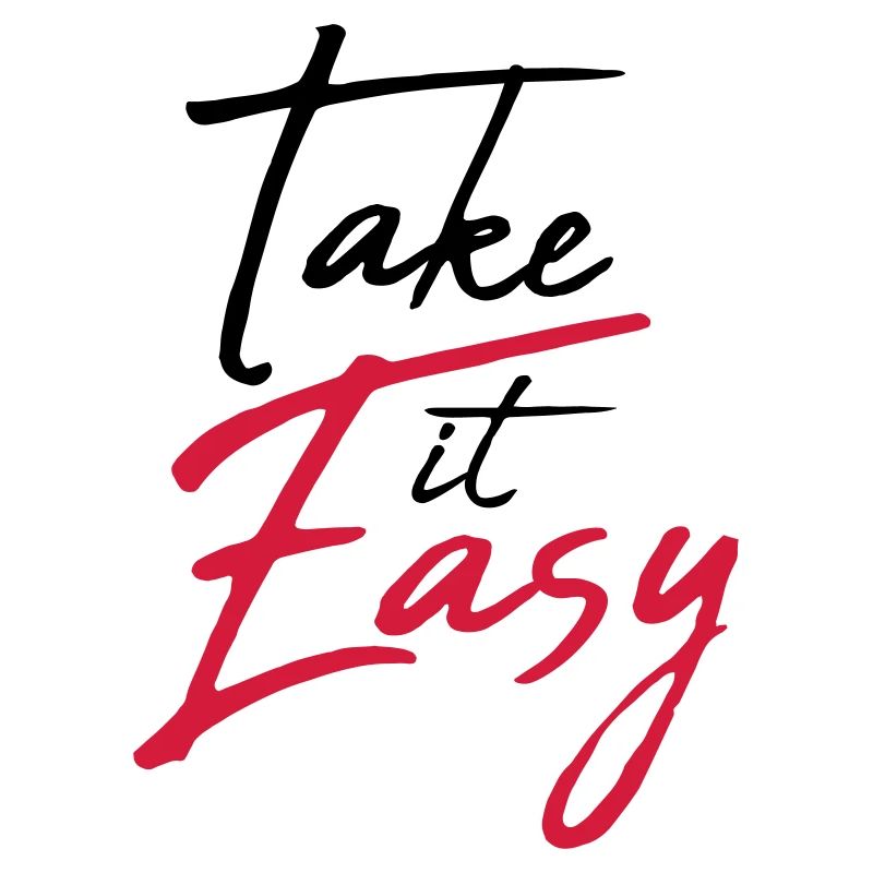 ruhig cool take it easy logo design text chill ein