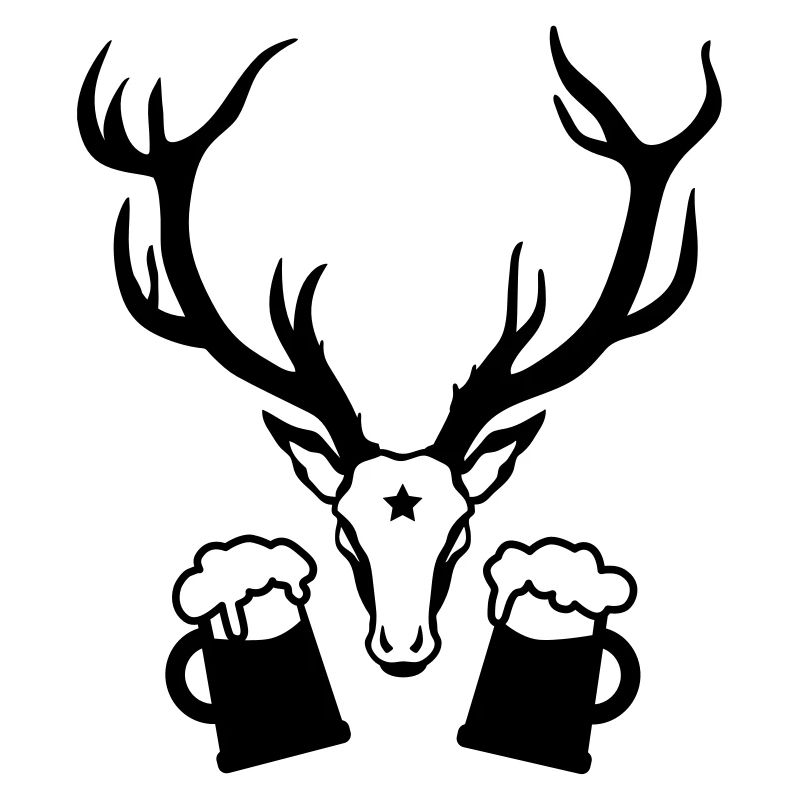 Hirsch Geweih Bier Drinking Team 1c