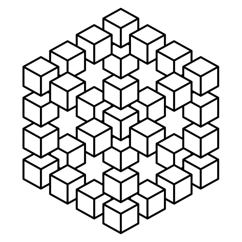 impossible figure Escher cube geometry fantasy