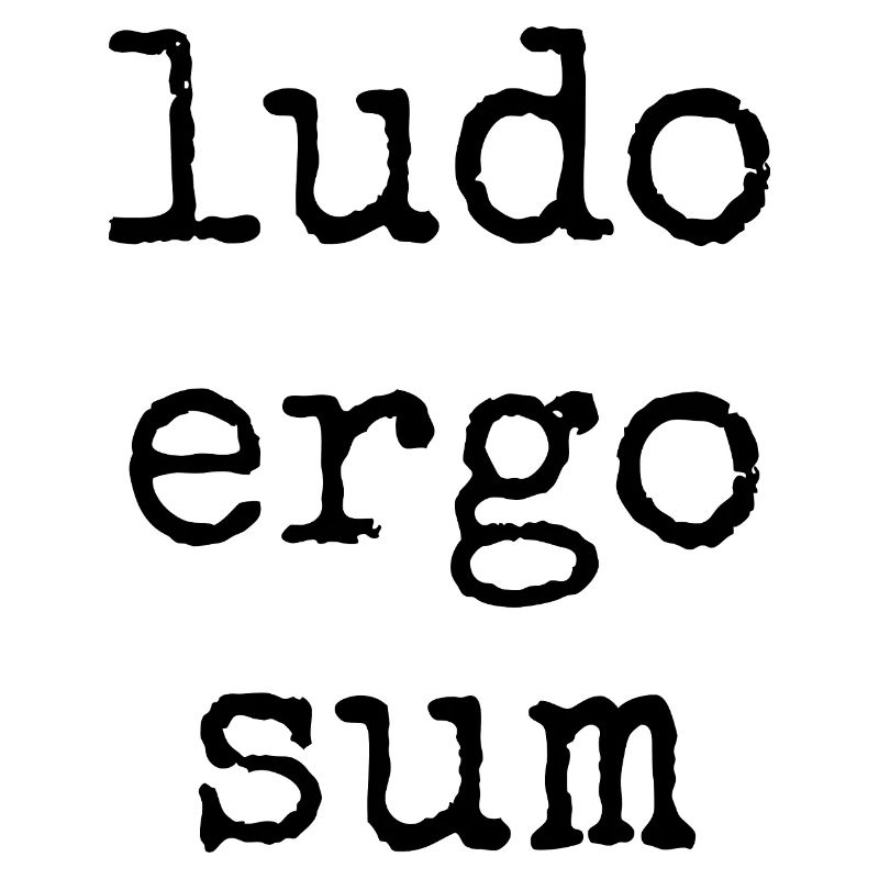 ludo ergo sum - I play therefore I am - saying