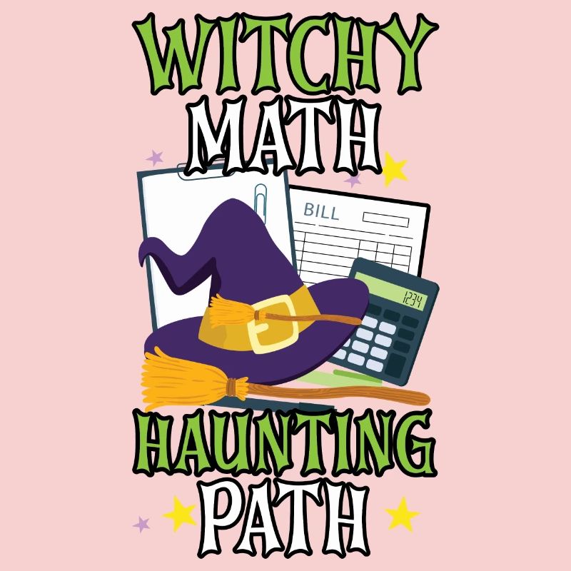 Witch Math Haunted Path Comptable Halloween