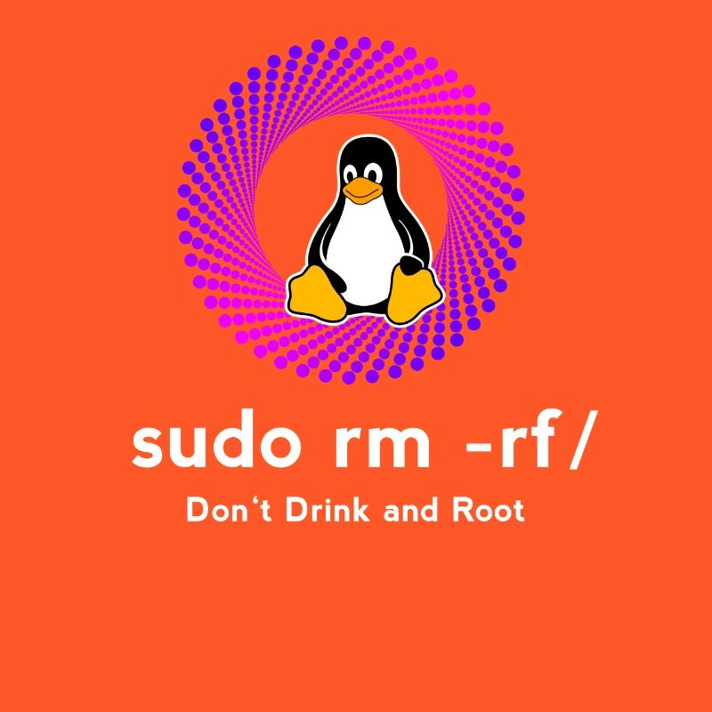 Ordinateur Sys admin Penguin Nerd pc sudo rm -rf cod
