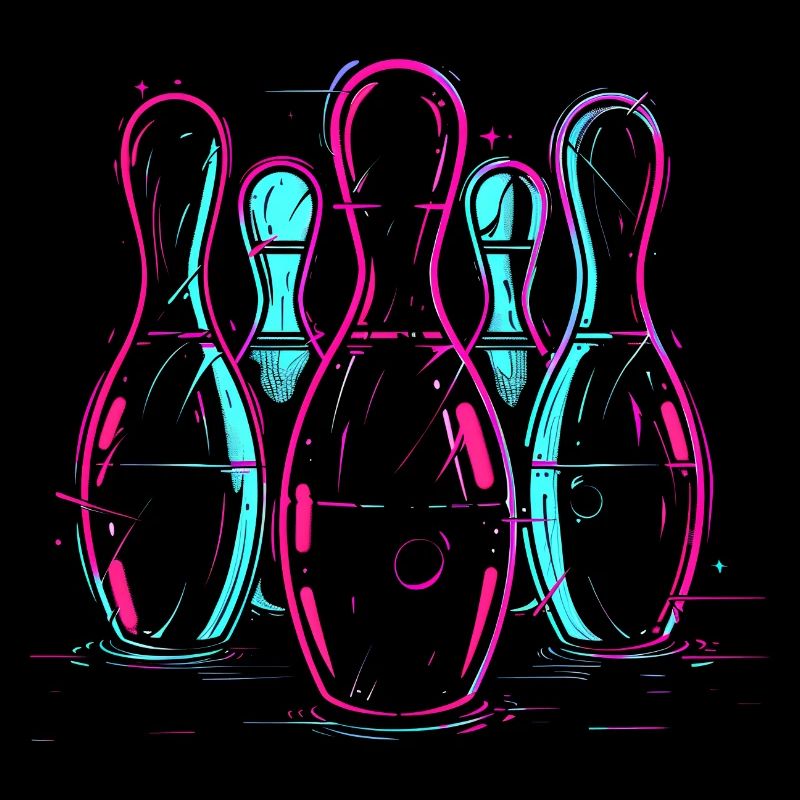 Bowling rétro Synthwave