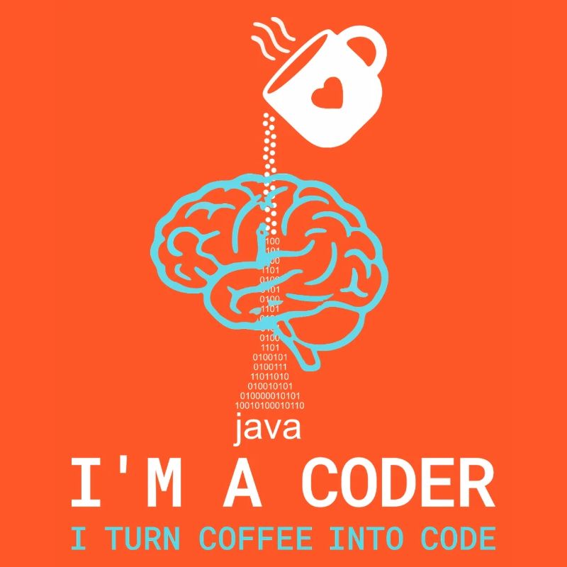Coder T-Shirt: Coffee into Code – Nerdy Programmie