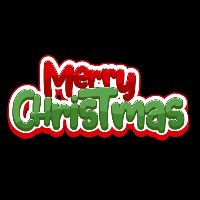 Merry Christmas Bold Script Graphic