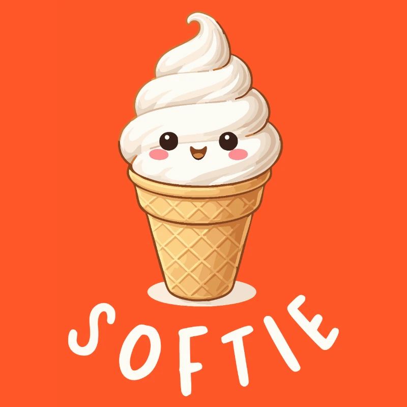 Softie. Softeis Liebe Eiscreme Statement