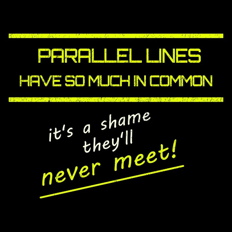 Funny Parallel Lines Math Tee