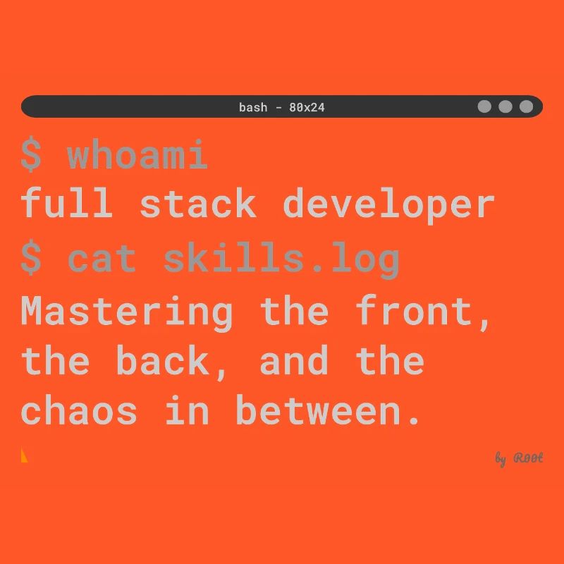 Full Stack Developer Terminal Design