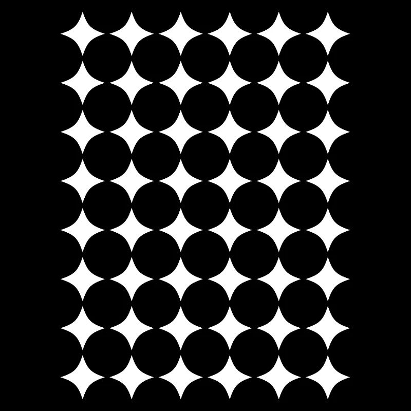 Polka Dot Grid: Bold Black Circles