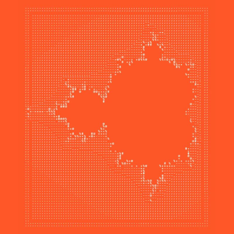 nerd mandelbrot ascii apfelmännchen code programer