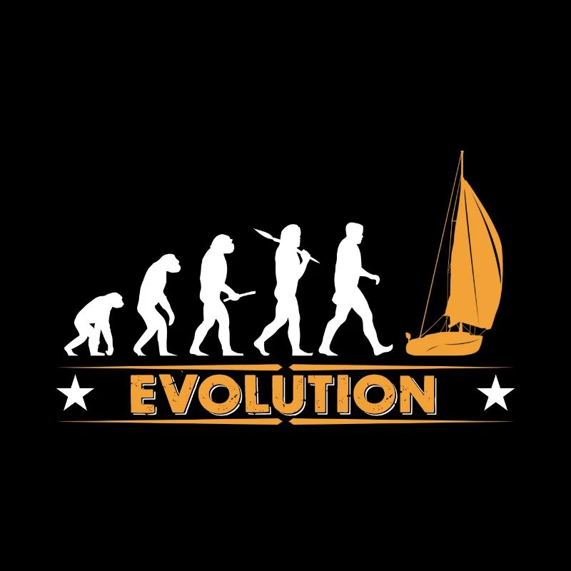 Evolution de la voile - orange/blanc
