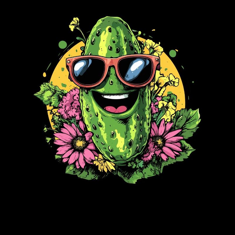 Coole Gurke mit Sonnenbrille