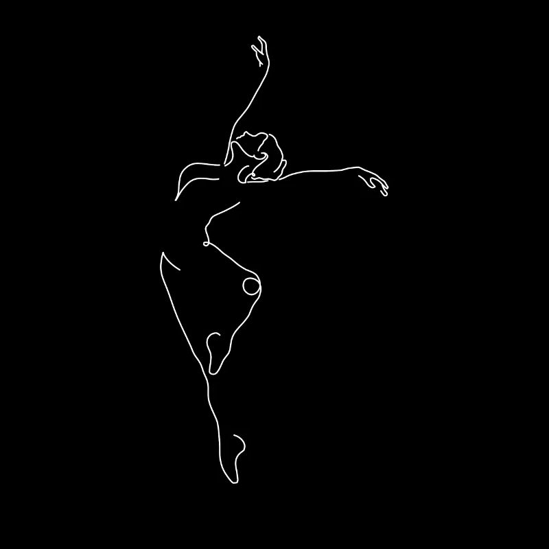 Tänzerin tanzen dancing lineart