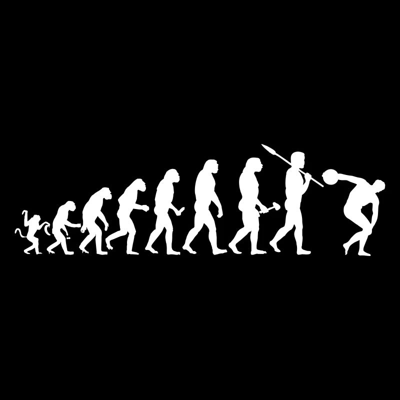 Evolution Diskuswerfer Silhouette Geschenk Shirt