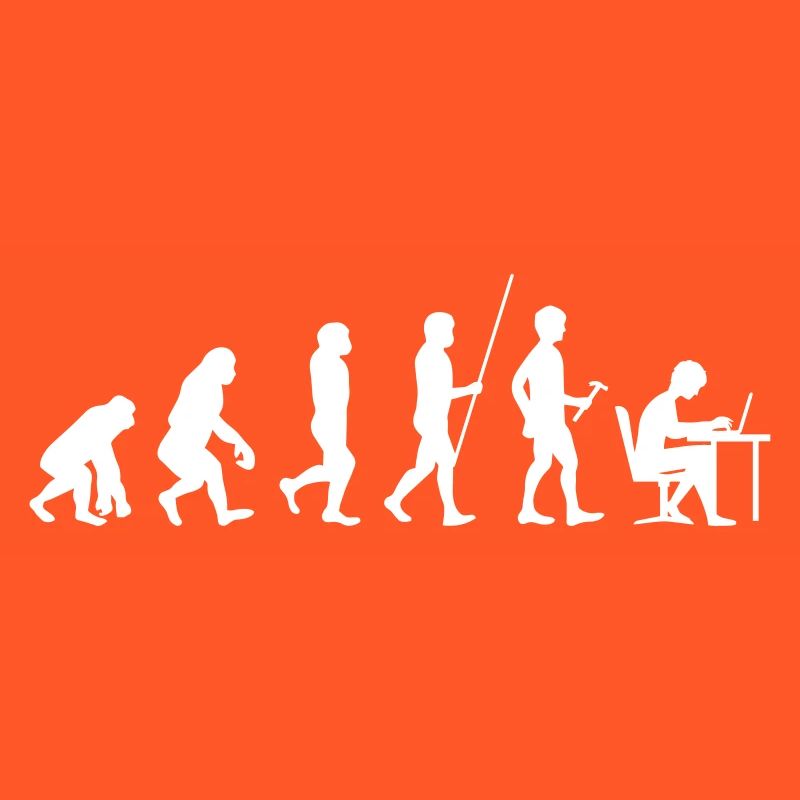 Evolution Programmierer Coder Entwickler Nerd Geek