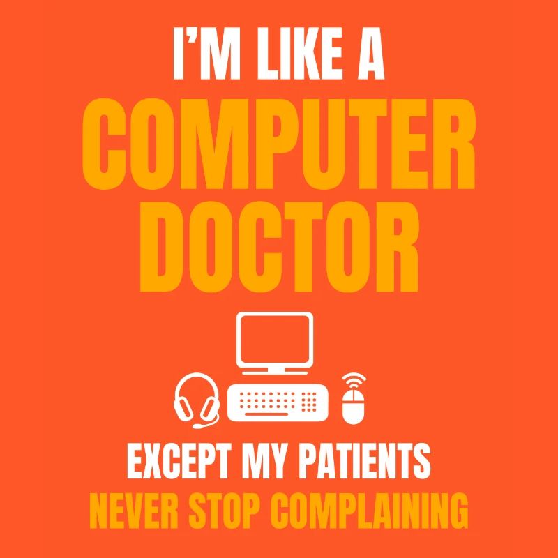 Lustiges IT Support Design Computerdoktor