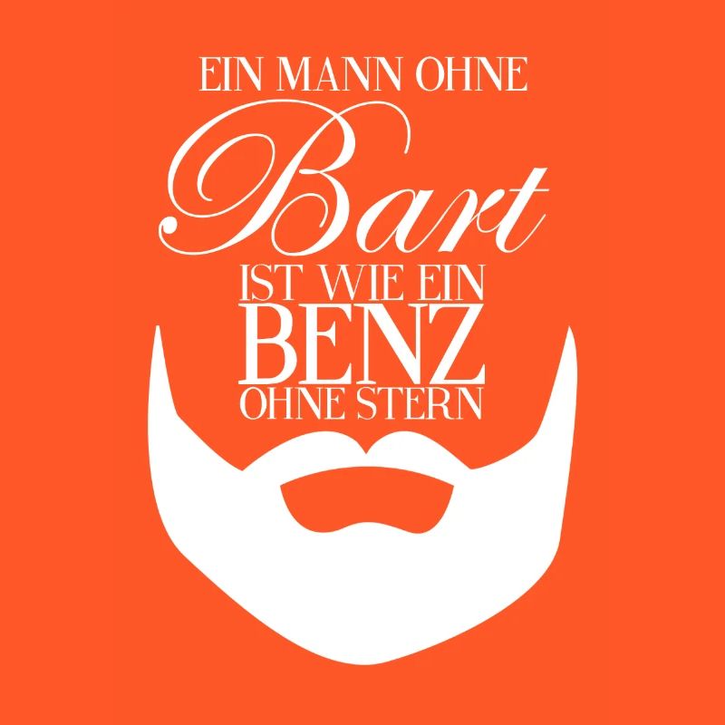 Mann ohne Bart - Nein! - Bart Spruch Geschenk