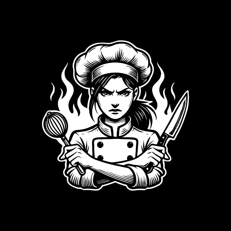Cool chef design for the female chef