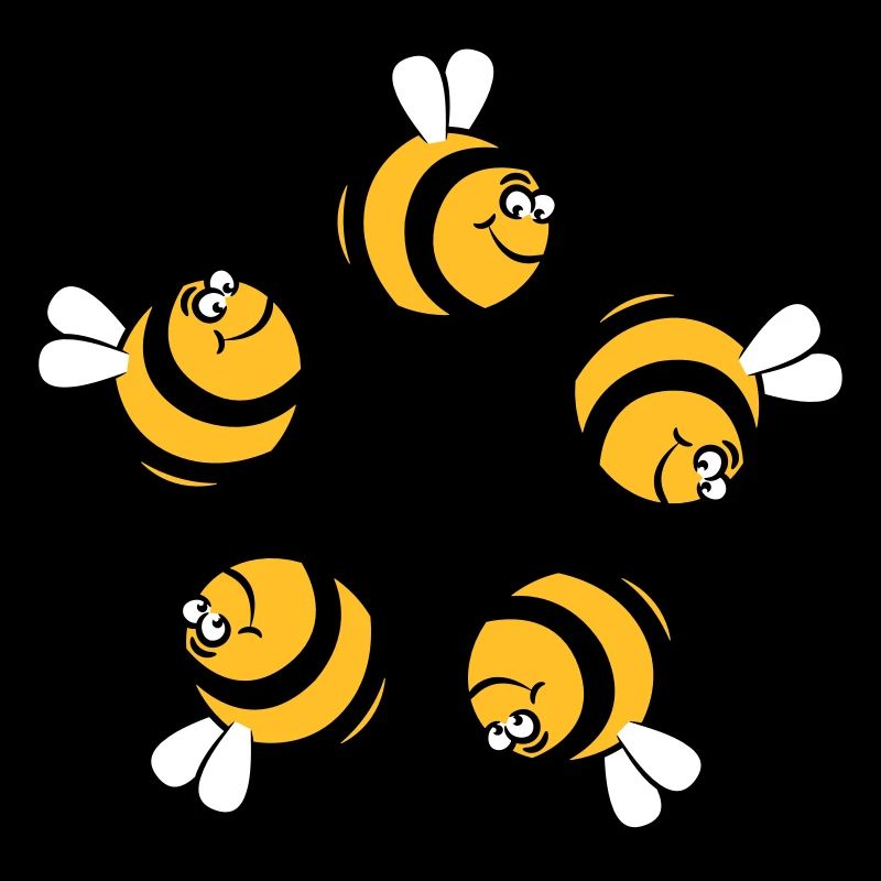 Bee funny thick circular ring