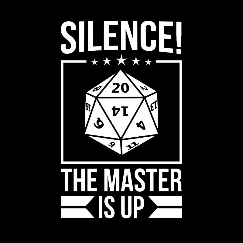 Silence! The Master Is Up! D20 cubes