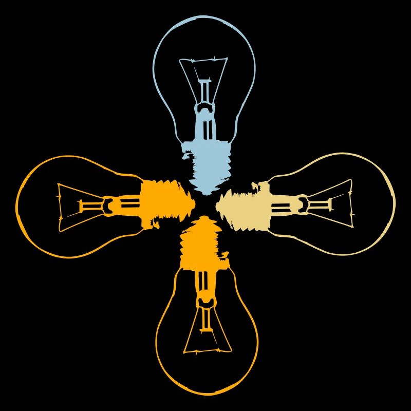 Idea Light Bulb Light Brain Lamp Thinking Vector