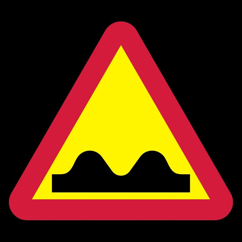 Warning sign for bumpy road