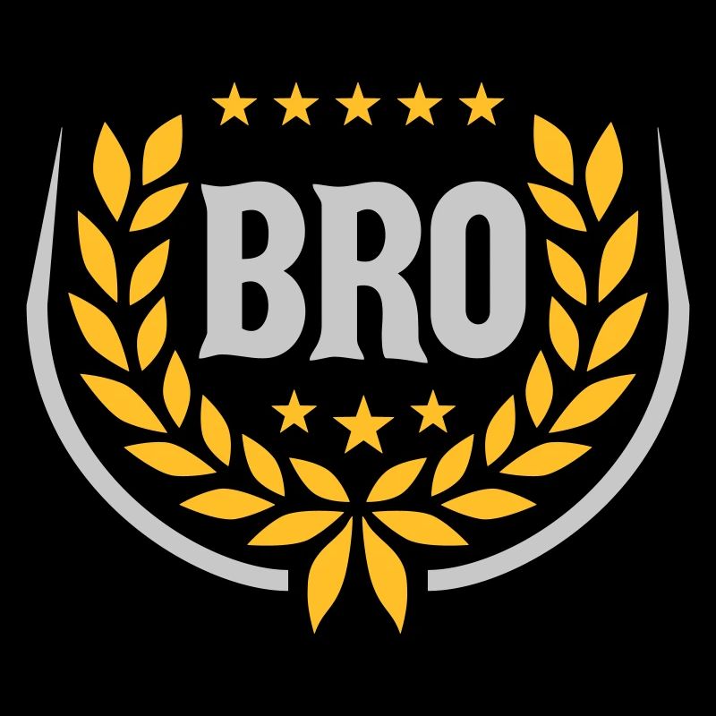 Laurel wreath Bro Text Logo