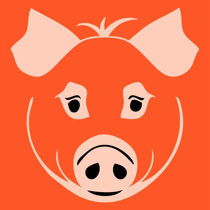 Cochon dans le style comique