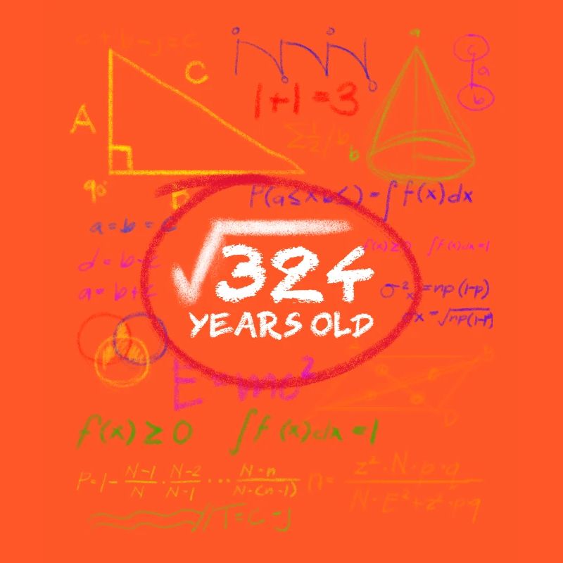18th Birthday Math Root Calculation Nerd