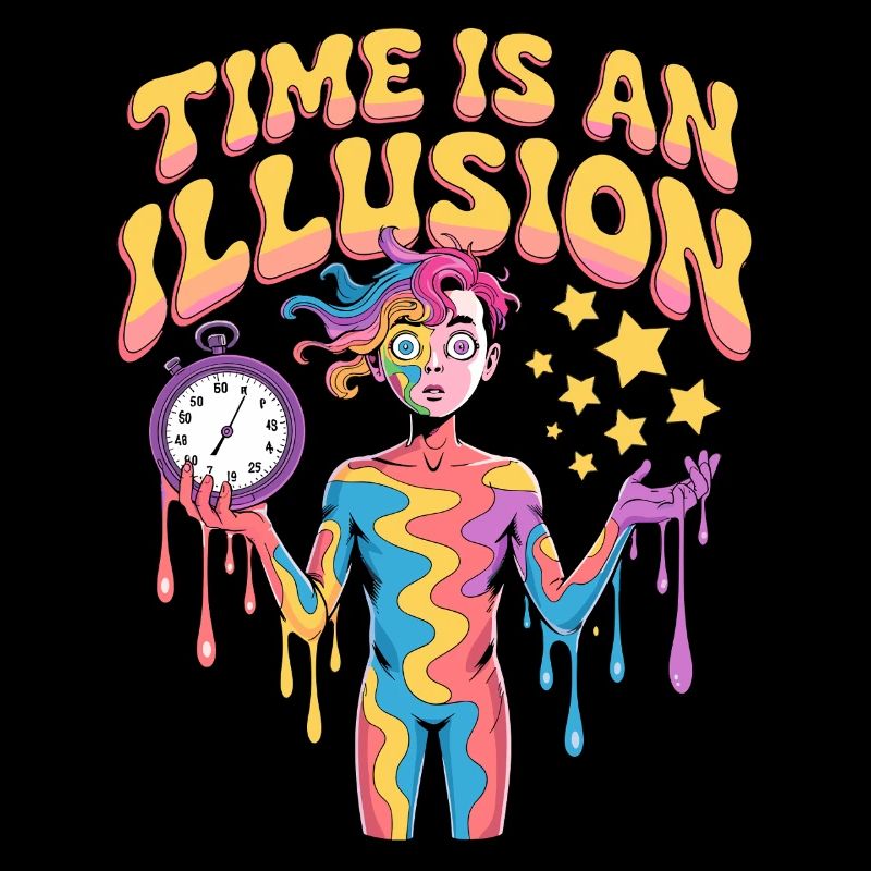 Time Is An Illusion Psychedelic Design