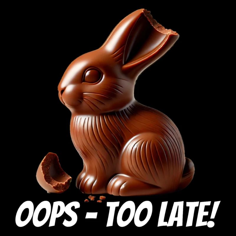 Oops – zu spät! Zerbrochener Schoko-Osterhase