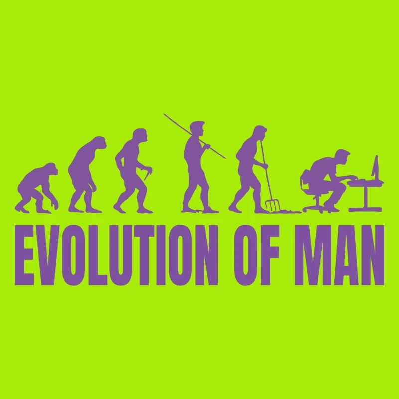 Programmer Computer Freak Evolution Retro
